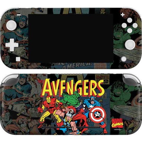 Marvel Classic Comics Avengers Assemble Nintendo Switch Lite Skin