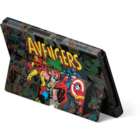 Marvel Classic Comics Avengers Assemble Nintendo Switch OLED (2021) Skin