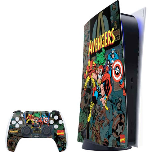 Marvel Classic Comics Avengers Assemble PlayStation PS5 Skins