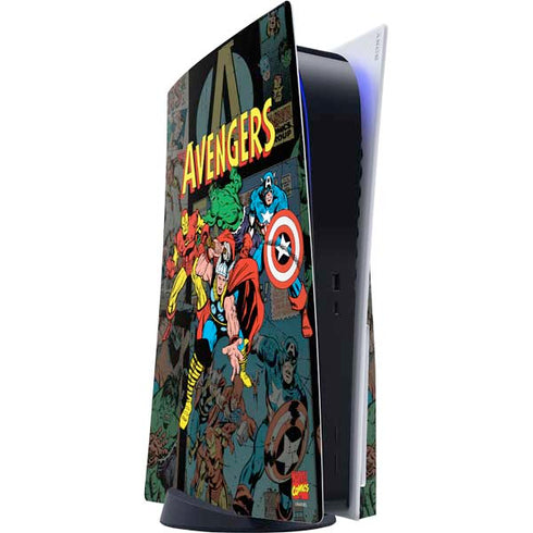 Marvel Classic Comics Avengers Assemble PS5 Console Skin