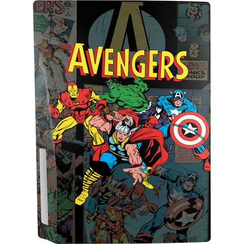 Marvel Classic Comics Avengers Assemble PS5 Console Skin