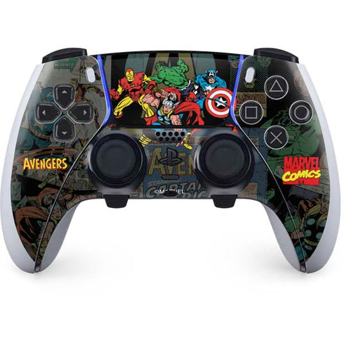 Marvel Classic Comics Avengers Assemble PS5 DualSense Edge Pro Controller Skin