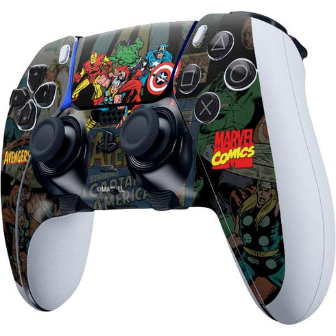 Marvel Classic Comics Avengers Assemble PS5 DualSense Edge Pro Controller Skin