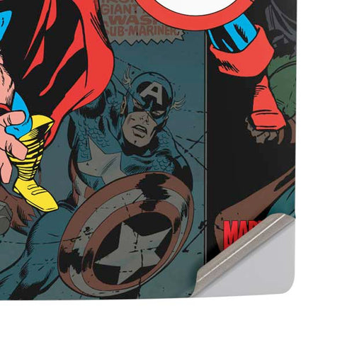 Marvel Classic Comics Avengers Assemble PS5 Pro Disk Console Skin