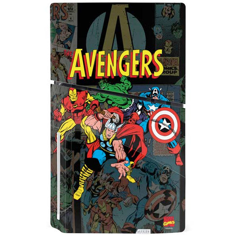 Marvel Classic Comics Avengers Assemble PS5 Slim Disk Bundle Skin