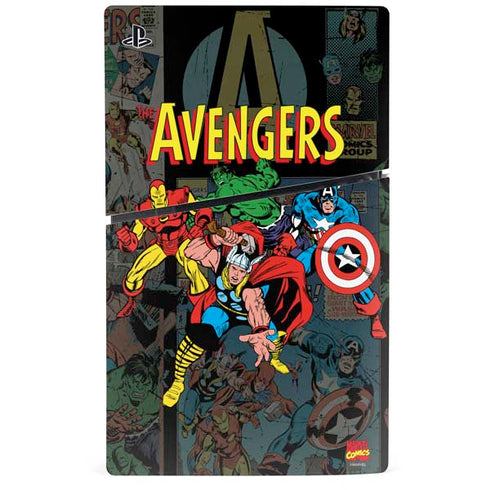 Marvel Classic Comics Avengers Assemble PS5 Slim Disk Console Skin