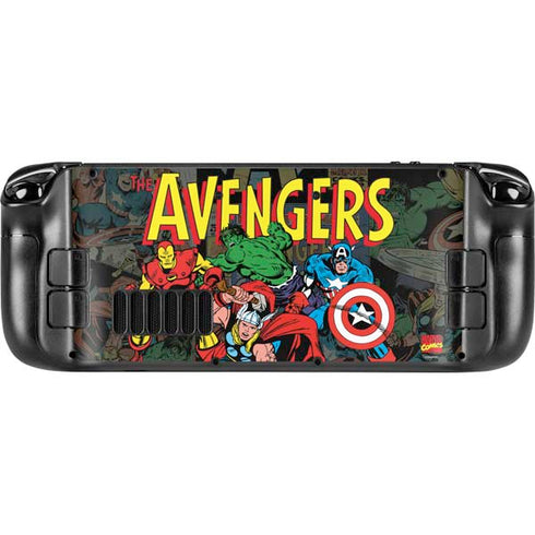 Marvel Classic Comics Avengers Assemble Steam Deck Handheld Gaming Computer OLED Skin