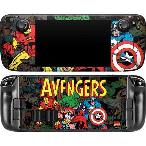 Marvel Classic Comics Avengers Assemble Steam Deck Handheld Gaming Computer Skin