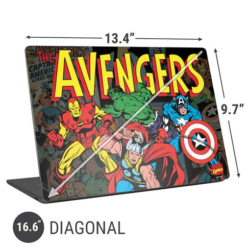 Marvel Classic Comics Avengers Assemble Universal Laptop 16.6in (13.4 x 9.7in) Skin
