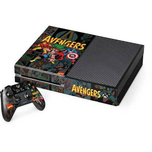 Marvel Classic Comics Avengers Assemble Xbox One Console and Controller Bundle Skin