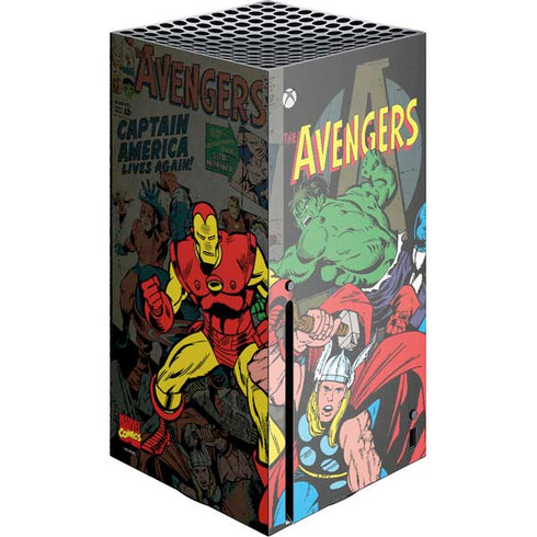 Marvel Classic Comics Avengers Assemble Xbox Series X Console Skin