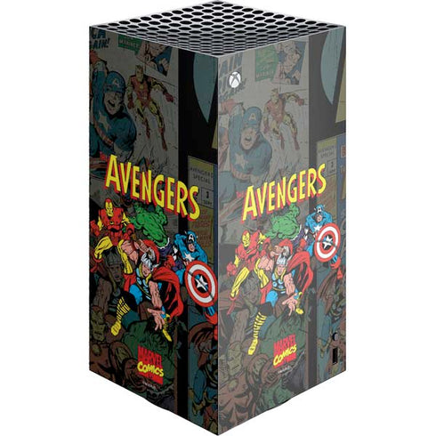 Marvel Classic Comics Avengers Assemble XBox Series X Digital Edition Console Skin