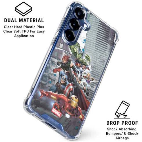 Marvel Avengers Attack Galaxy S25 FE Clear Case