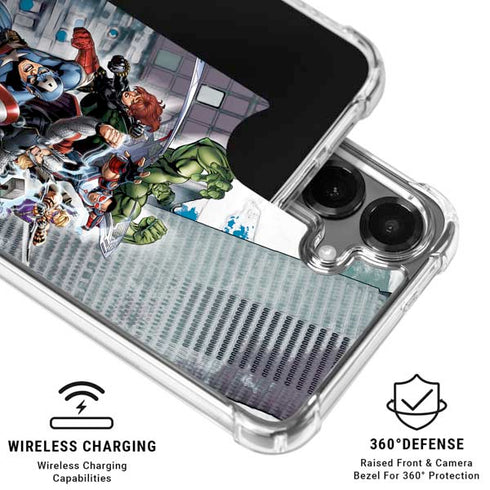 Marvel Avengers Attack Galaxy S26 Clear Case