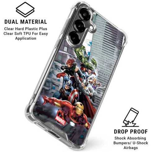 Marvel Avengers Attack Galaxy S26 Plus Clear Case