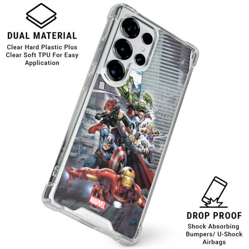 Marvel Avengers Attack Galaxy S26 Ultra Clear Case