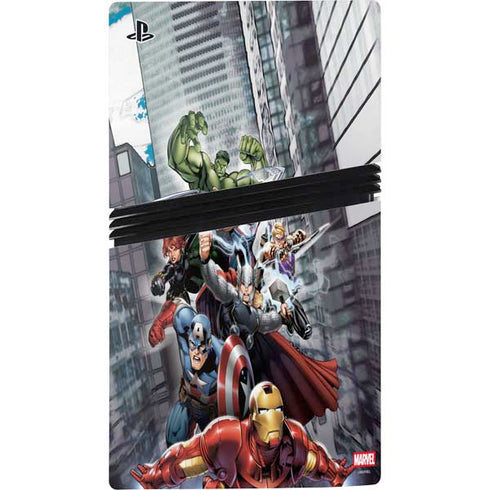 Marvel Avengers Attack PS5 Pro Disk Console Skin