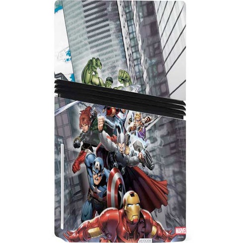 Marvel Avengers Attack PS5 Pro Disk Console Skin