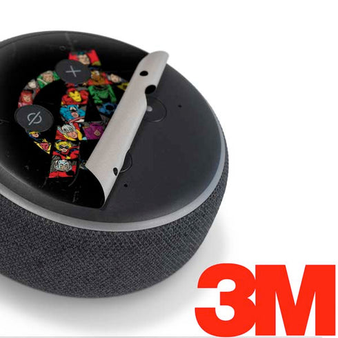 Marvel Classic Comics Avengers Logo Amazon Echo Dot Skin