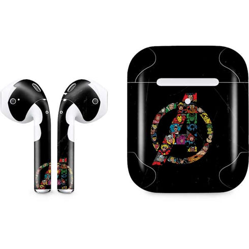 Marvel Classic Comics Avengers Logo Apple AirPods 2 Skin