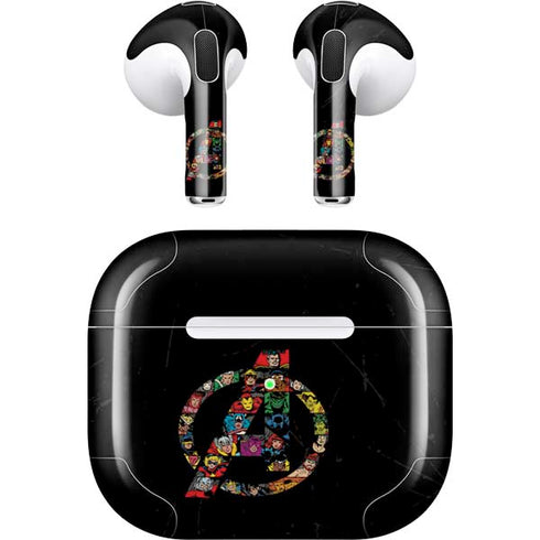 Marvel Classic Comics Avengers Logo Apple AirPods (3rd Gen 2021) Skin