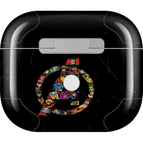 Marvel Classic Comics Avengers Logo Apple AirPods (3rd Gen 2021) Skin