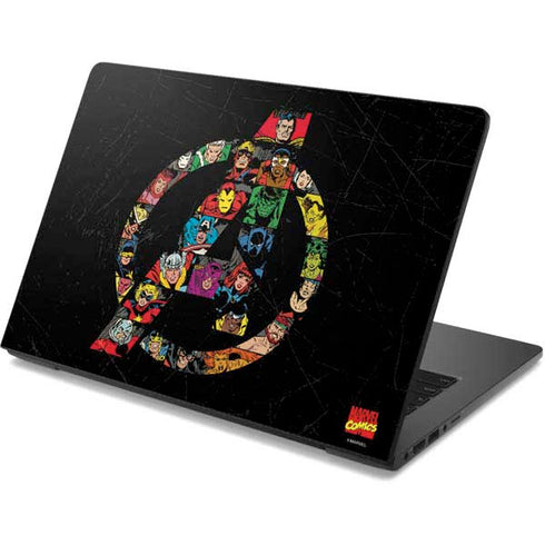 Marvel Classic Comics Avengers Logo Dell Chromebook Skin