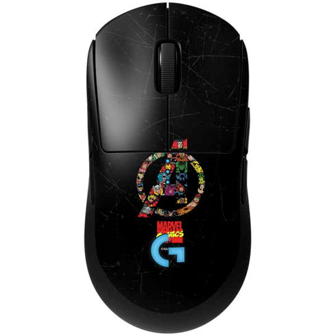 Marvel Classic Comics Avengers Logo G Pro Wireless Gaming Mouse Skin