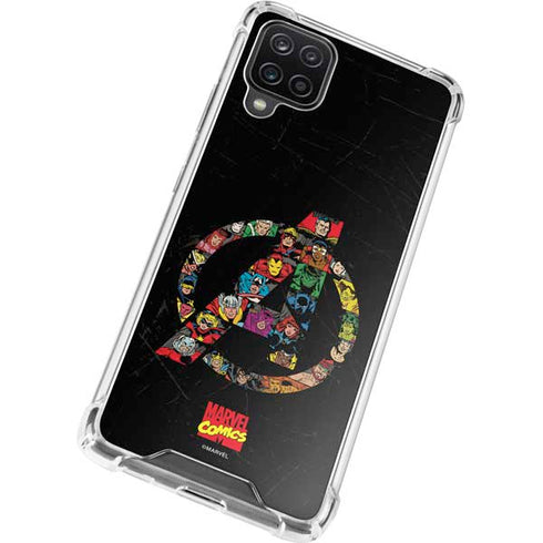 Marvel Classic Comics Avengers Logo Galaxy A12 Clear Case