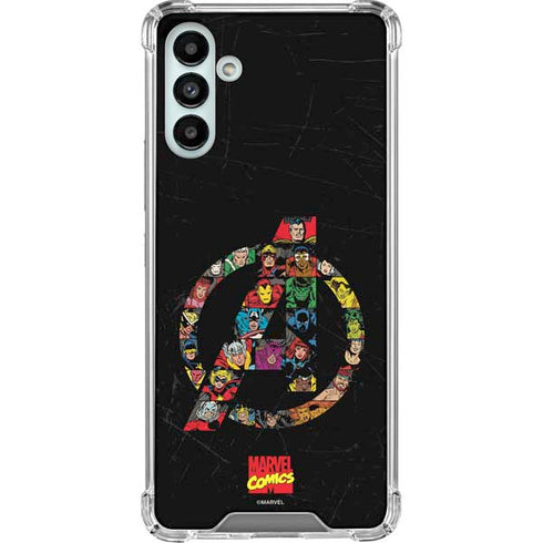 Marvel Classic Comics Avengers Logo Galaxy A13 5G Clear Case