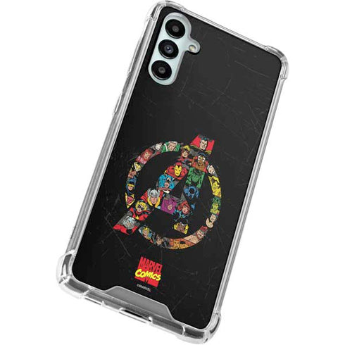 Marvel Classic Comics Avengers Logo Galaxy A14 5G Clear Case