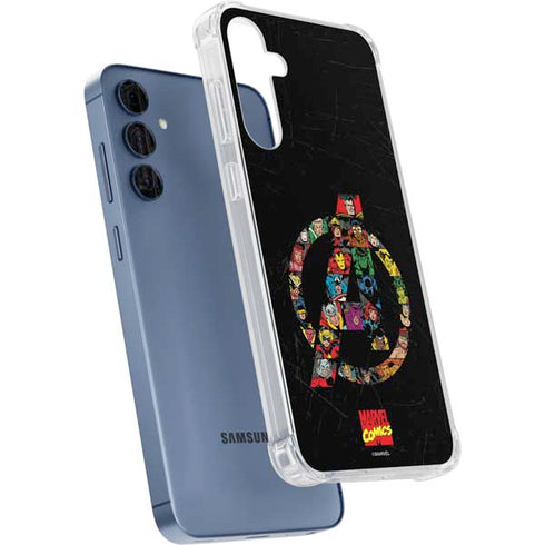 Marvel Classic Comics Avengers Logo Galaxy A35 5G Clear Case