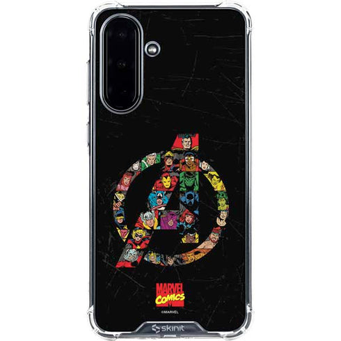Marvel Classic Comics Avengers Logo Galaxy A36 5G Clear Case