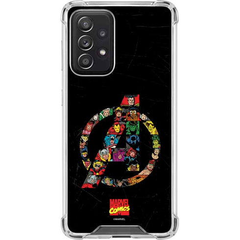 Marvel Classic Comics Avengers Logo Galaxy A52 5G Clear Case