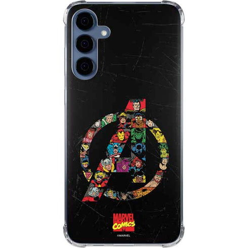 Marvel Classic Comics Avengers Logo Galaxy A55 5G Clear Case