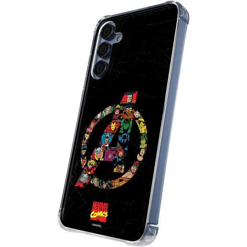 Marvel Classic Comics Avengers Logo Galaxy A55 5G Clear Case