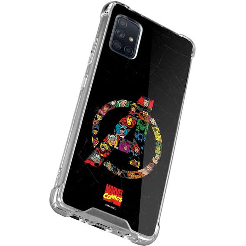 Marvel Classic Comics Avengers Logo Galaxy A71 5G Clear Case