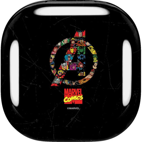 Marvel Classic Comics Avengers Logo Galaxy Buds Live Skin