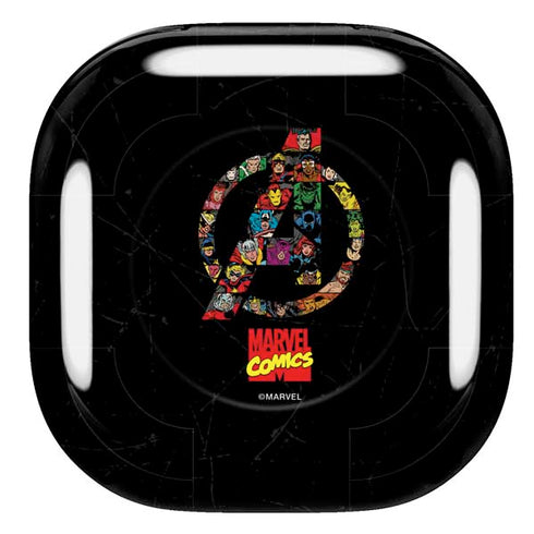 Marvel Classic Comics Avengers Logo Galaxy Buds Live Skin