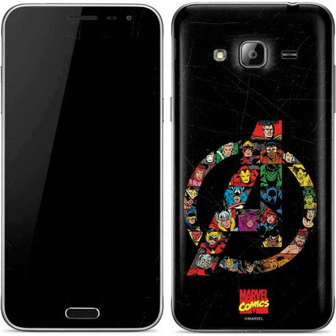 Marvel Classic Comics Avengers Logo Galaxy J3 Skin