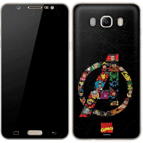 Marvel Classic Comics Avengers Logo Galaxy J7 Skin