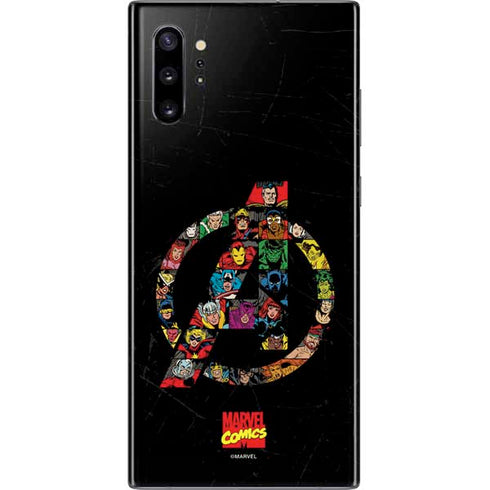 Marvel Classic Comics Avengers Logo Galaxy Note 10 Plus Skin