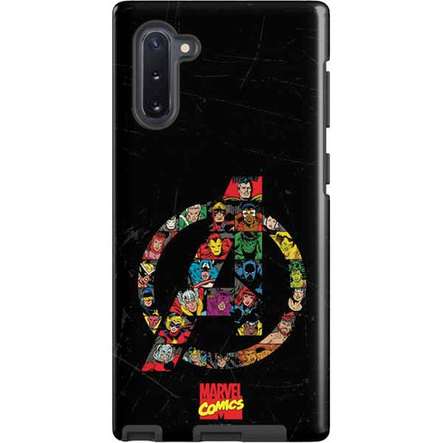 Marvel Classic Comics Avengers Logo Galaxy Cases