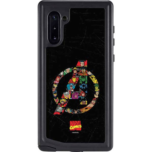 Marvel Classic Comics Avengers Logo Galaxy Note 10 Waterproof Case