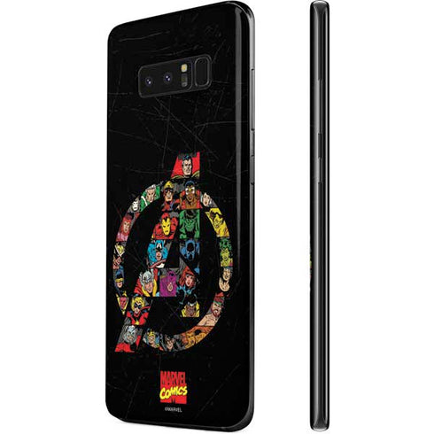 Marvel Classic Comics Avengers Logo Galaxy Note 8 Skin