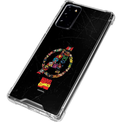 Marvel Classic Comics Avengers Logo Galaxy Note20 5G Clear Case