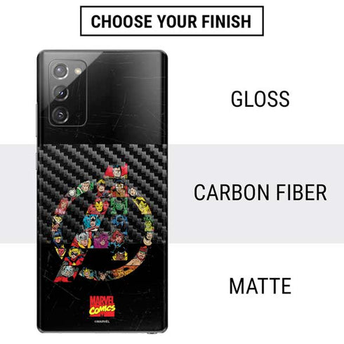 Marvel Classic Comics Avengers Logo Galaxy Note20 5G Skin
