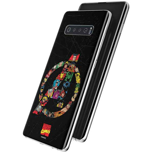 Marvel Classic Comics Avengers Logo Galaxy S10 Skin