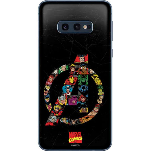 Marvel Classic Comics Avengers Logo Galaxy S10e Skin