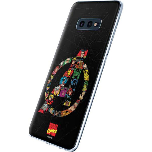 Marvel Classic Comics Avengers Logo Galaxy S10e Skin